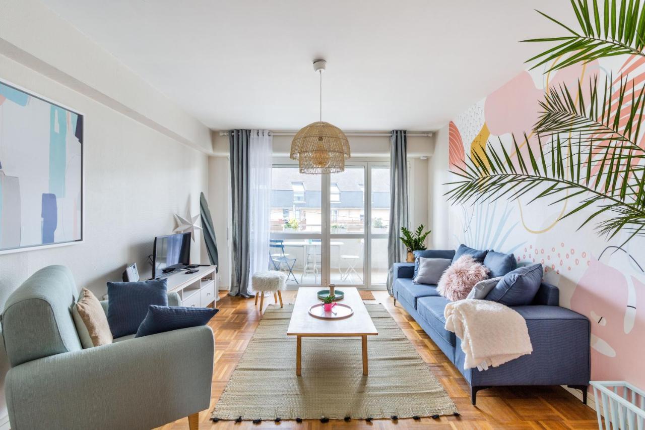 Rosa, Confortable 2 Chambres Avec Parking Dans Le Centre Rennes Buitenkant foto